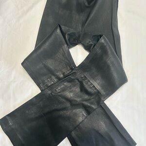 Zara Black Leather Trousers XS